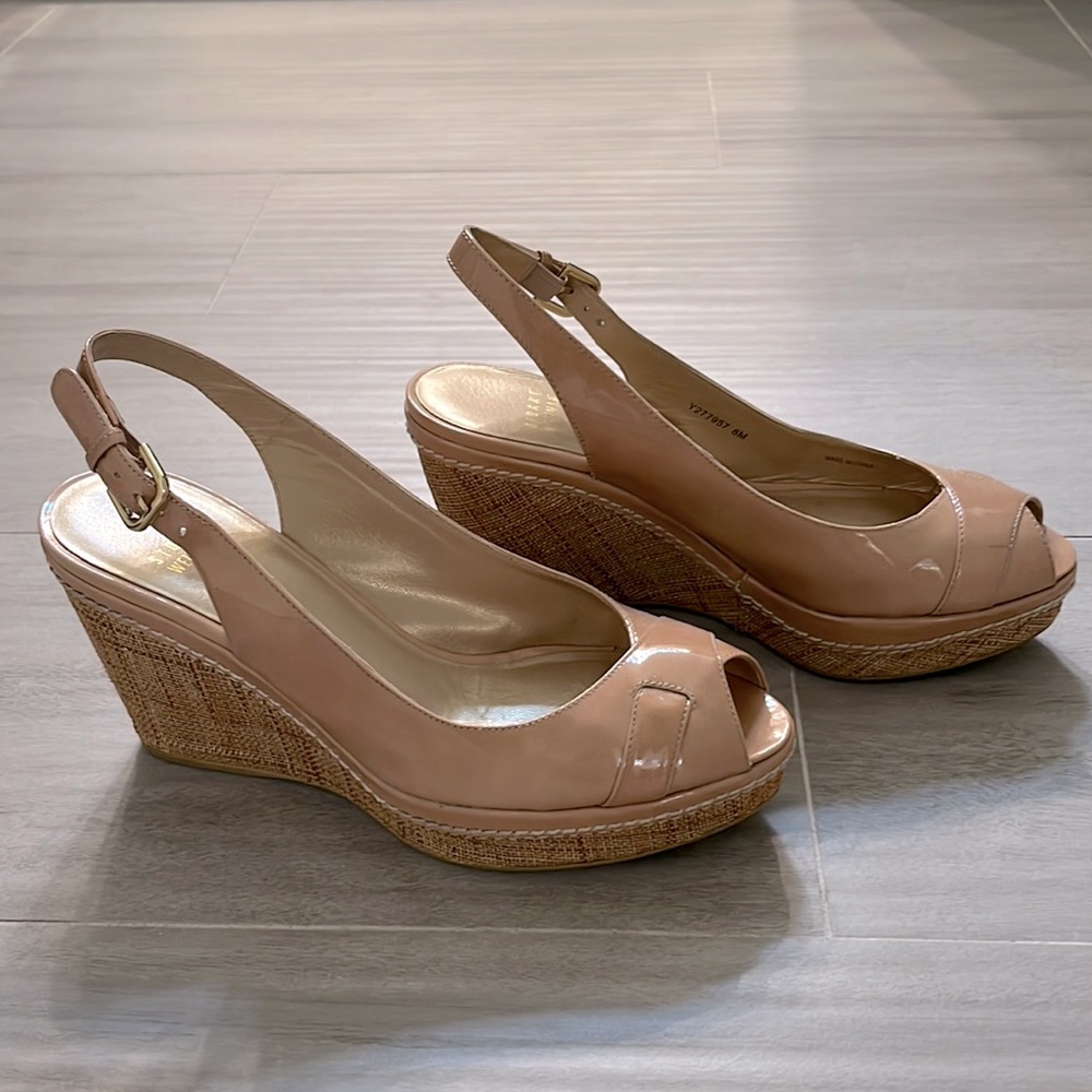 Stuart Weitzman Wedge Sandals Size 8 - image 1
